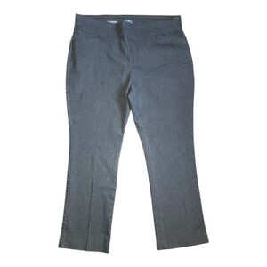 Croft & Barrow Pants Womens Size 16P Solid Grey Gray The Effortless Stretch